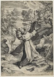 Der heilige Franziskus empfängt die Stigmata, 1586